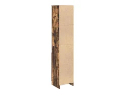Aparador alto roble ahumado 37,5x35x180 cm madera de ingeniería