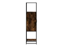 Aparador alto roble ahumado 35,5x35x139 cm madera contrachapada metal