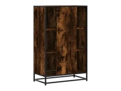 Aparador alto roble ahumado 68x35x106,5 cm madera contrachapada metal