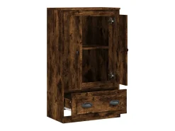 Aparador alto roble ahumado 60x35,5x103,5 cm madera de ingeniería