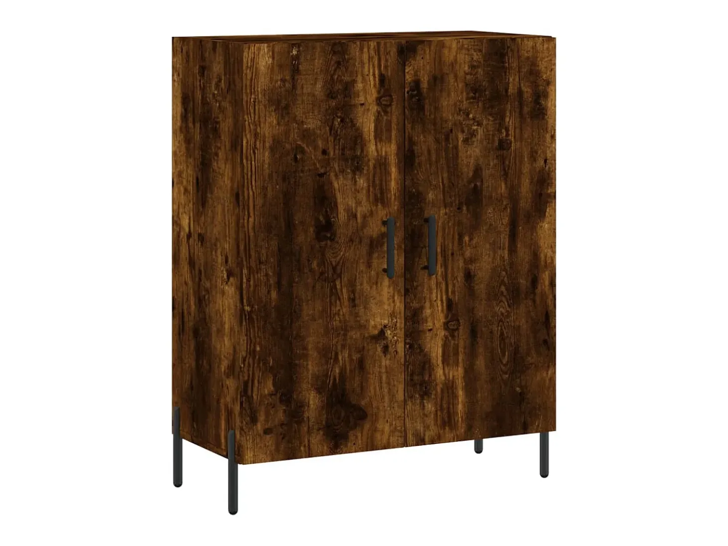 Aparador alto Roble ahumado 69,5x34x180 cm Madera de ingeniería