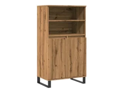 Aparador alto roble craft 60x36x110 cm madera de ingeniería