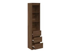 Aparador alto roble marrón 37,5x35x180 cm madera de ingeniería