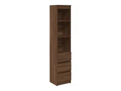 Aparador alto roble marrón 37,5x35x180 cm madera de ingeniería