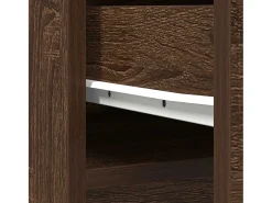 Aparador alto roble marrón 37,5x35x180 cm madera de ingeniería