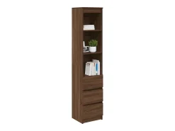Aparador alto roble marrón 37,5x35x180 cm madera de ingeniería