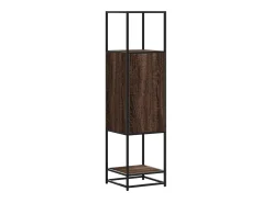 Aparador alto roble marrón 35,5x35x139 cm madera contrachapada metal