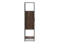 Aparador alto roble marrón 35,5x35x139 cm madera contrachapada metal