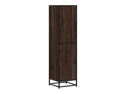 Aparador alto roble marrón 35,5x35x139 cm madera contrachapada metal