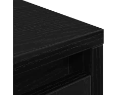 Aparador alto roble negro 29,5x34x119,5 cm madera de ingeniería