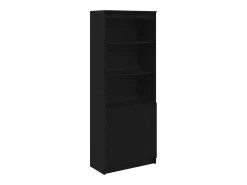 Aparador alto roble negro 70x35x180 cm madera de ingeniería