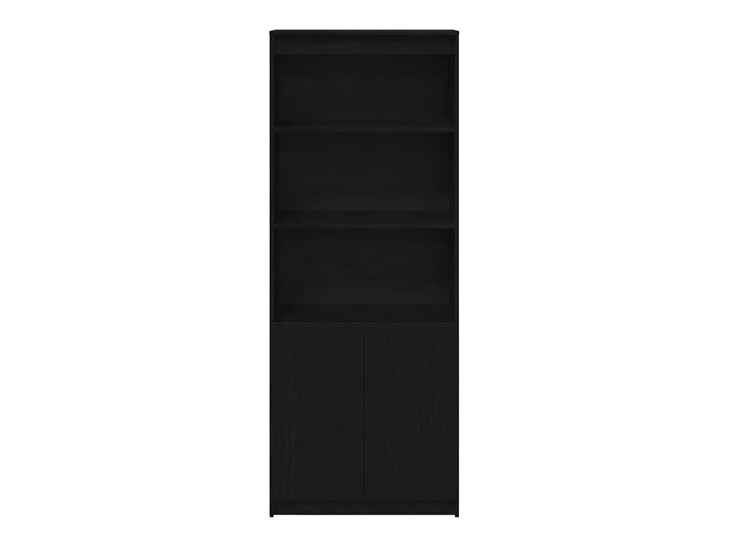 Aparador alto roble negro 70x35x180 cm madera de ingeniería