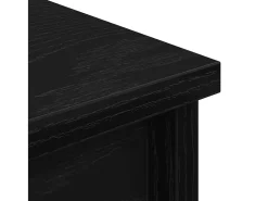 Aparador alto roble negro 37,5x35x180 cm madera de ingeniería