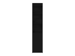 Aparador alto roble negro 37,5x35x180 cm madera de ingeniería