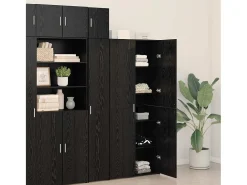 Aparador alto Roble negro 40x42,5x185 cm Madera