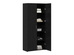Aparador alto Roble negro 40x42,5x185 cm Madera