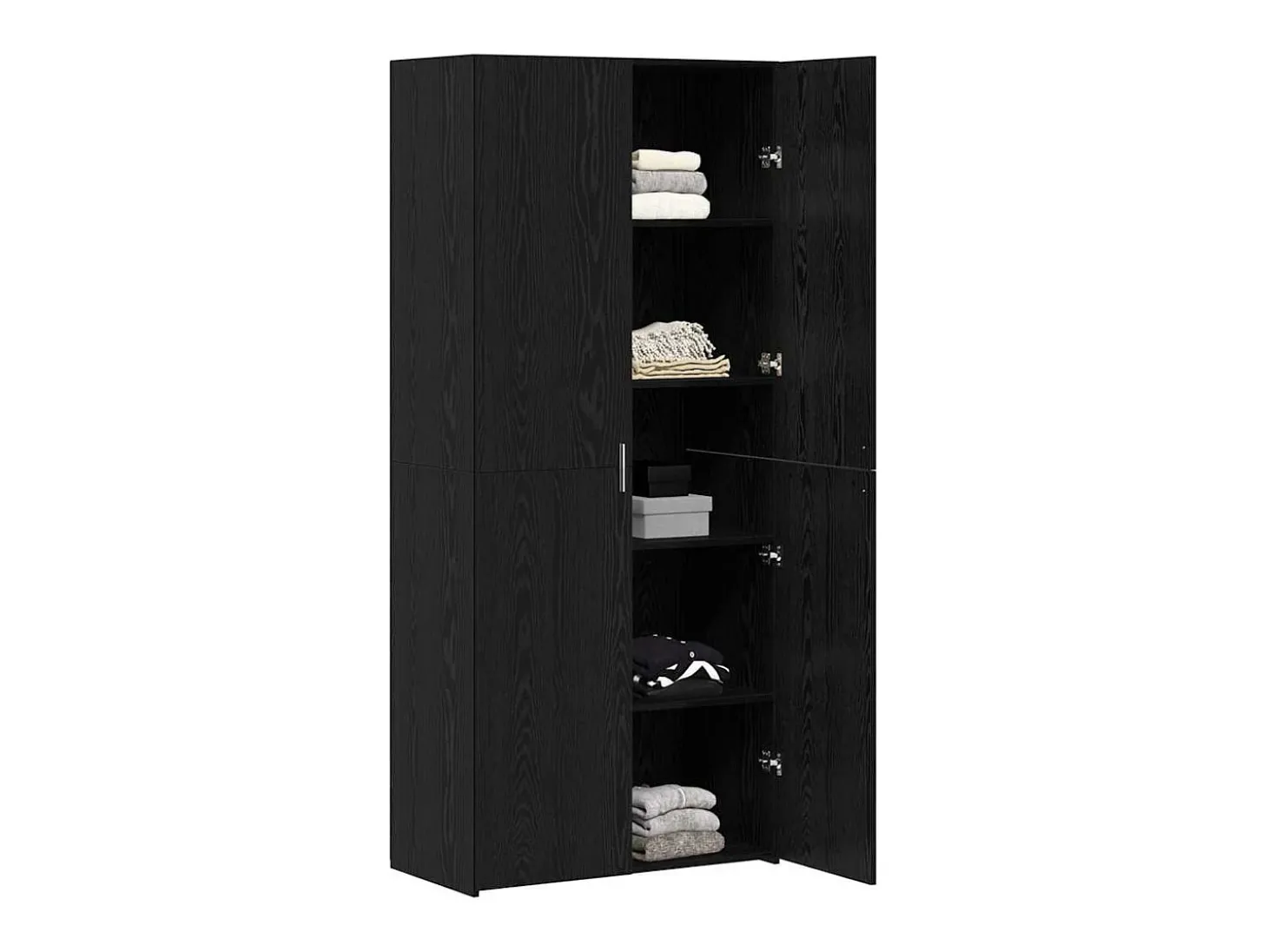 Aparador alto Roble negro 40x42,5x185 cm Madera