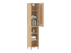 Aparador alto roble Sonoma 34,5x34x180 cm Madera de ingeniería