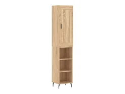 Aparador alto roble Sonoma 34,5x34x180 cm Madera de ingeniería