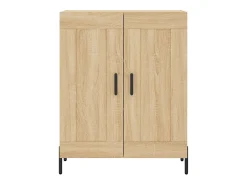 Aparador alto roble Sonoma 69,5x34x180 cm Madera de ingeniería