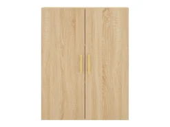 Aparador alto roble Sonoma 69,5x34x180 cm Madera de ingeniería