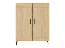 Aparador alto roble Sonoma 69,5x34x180 cm Madera de ingeniería