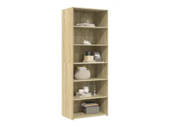 Aparador alto roble Sonoma 70x41x185 cm madera de ingeniería