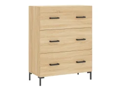 Aparador alto roble Sonoma 69,5x34x180 cm Madera de ingeniería