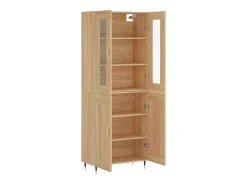 Aparador alto roble Sonoma 69,5x34x180 cm Madera de ingeniería