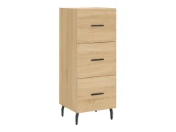 Aparador alto roble Sonoma 34,5x34x180 cm Madera de ingeniería