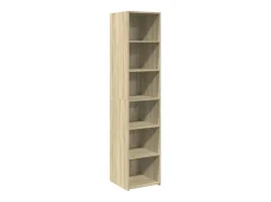 Aparador alto roble Sonoma 40x41x185 cm madera de ingeniería