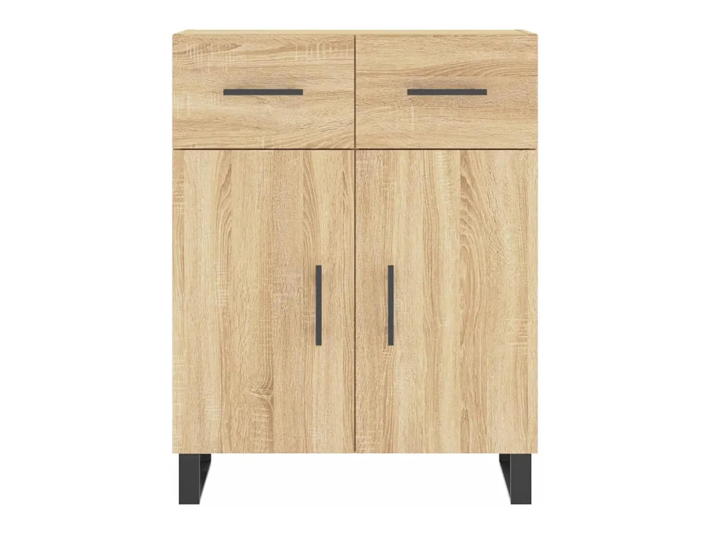 Aparador alto roble Sonoma 69,5x34x180 cm Madera de ingeniería