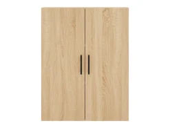 Aparador alto roble Sonoma 69,5x34x180 cm Madera de ingeniería