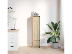 Aparador alto roble Sonoma 29,5x34x119,5cm madera de ingeniería