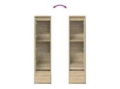 Aparador alto roble Sonoma 29,5x34x119,5cm madera de ingeniería