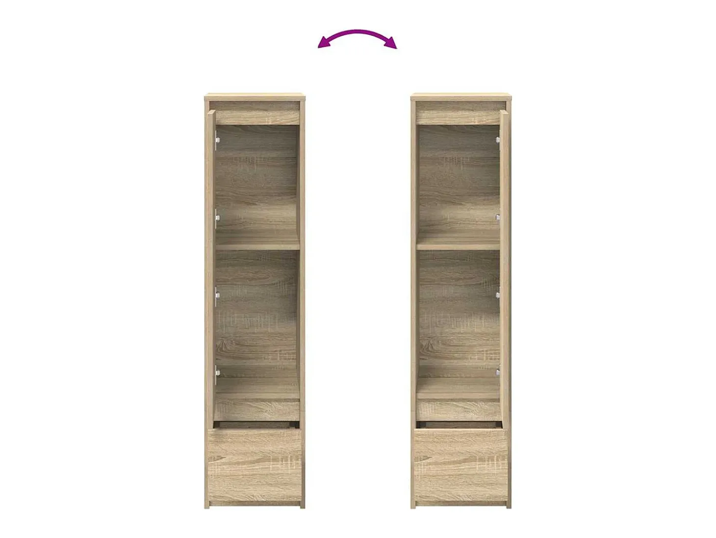 Aparador alto roble Sonoma 29,5x34x119,5cm madera de ingeniería