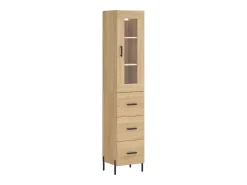 Aparador alto roble Sonoma 34,5x34x180 cm Madera de ingeniería