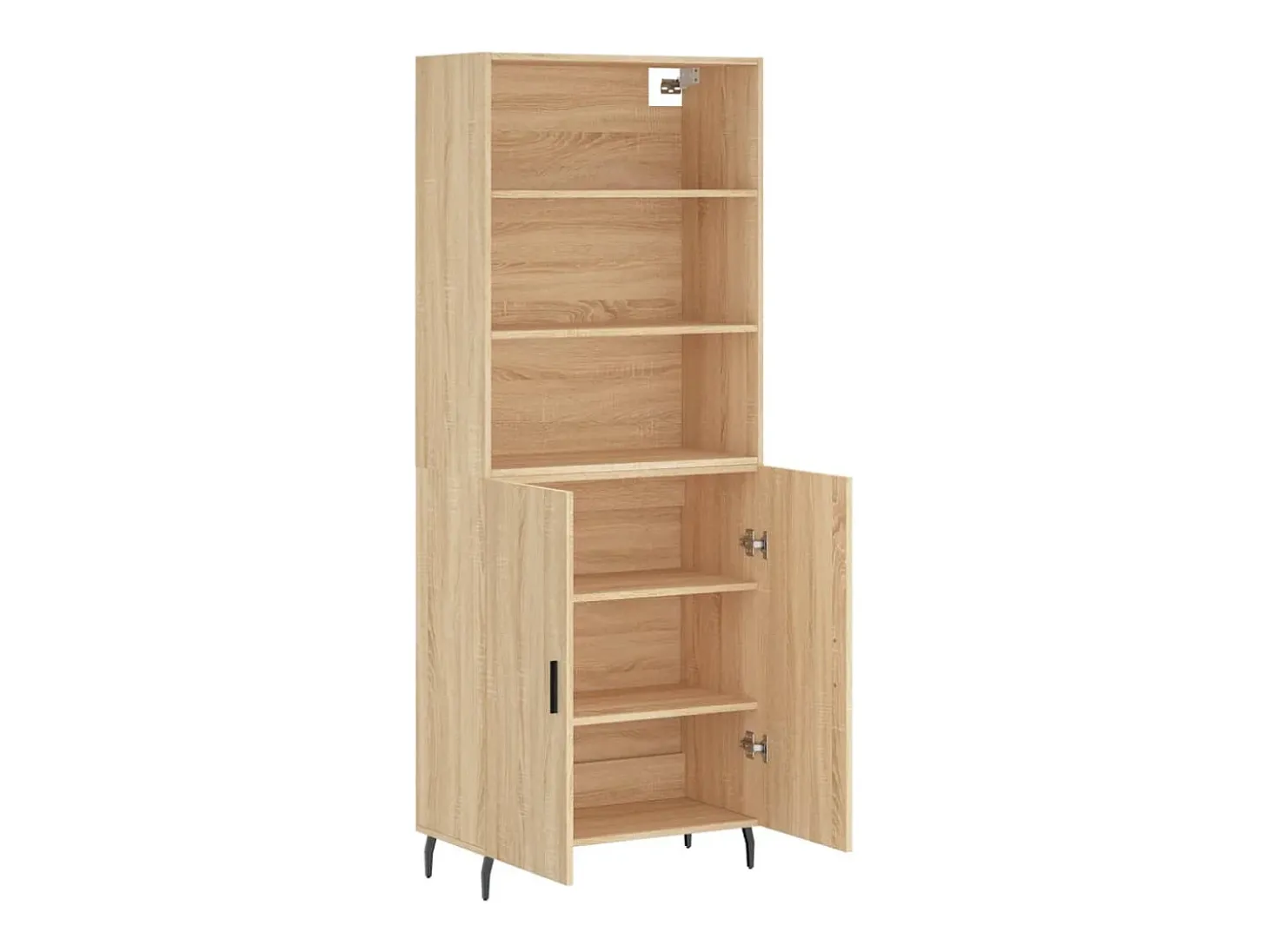 Aparador alto roble Sonoma 69,5x34x180 cm Madera de ingeniería