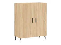 Aparador alto roble Sonoma 69,5x34x180 cm Madera de ingeniería