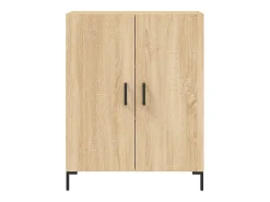 Aparador alto roble Sonoma 69,5x34x180 cm Madera de ingeniería