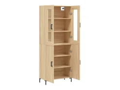 Aparador alto roble Sonoma 69,5x34x180 cm Madera de ingeniería