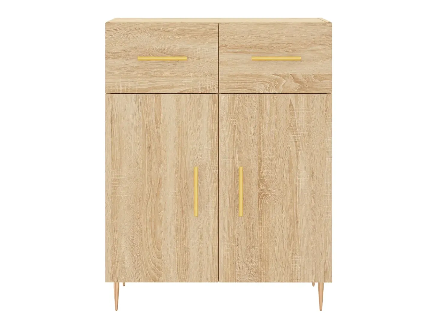Aparador alto roble Sonoma 69,5x34x180 cm Madera de ingeniería