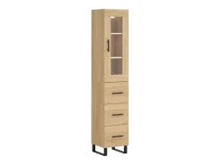 Aparador alto roble Sonoma 34,5x34x180 cm Madera de ingeniería