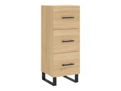 Aparador alto roble Sonoma 34,5x34x180 cm Madera de ingeniería