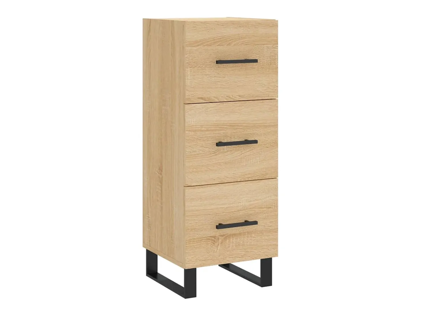 Aparador alto roble Sonoma 34,5x34x180 cm Madera de ingeniería