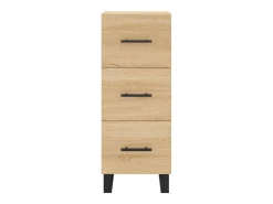 Aparador alto roble Sonoma 34,5x34x180 cm Madera de ingeniería