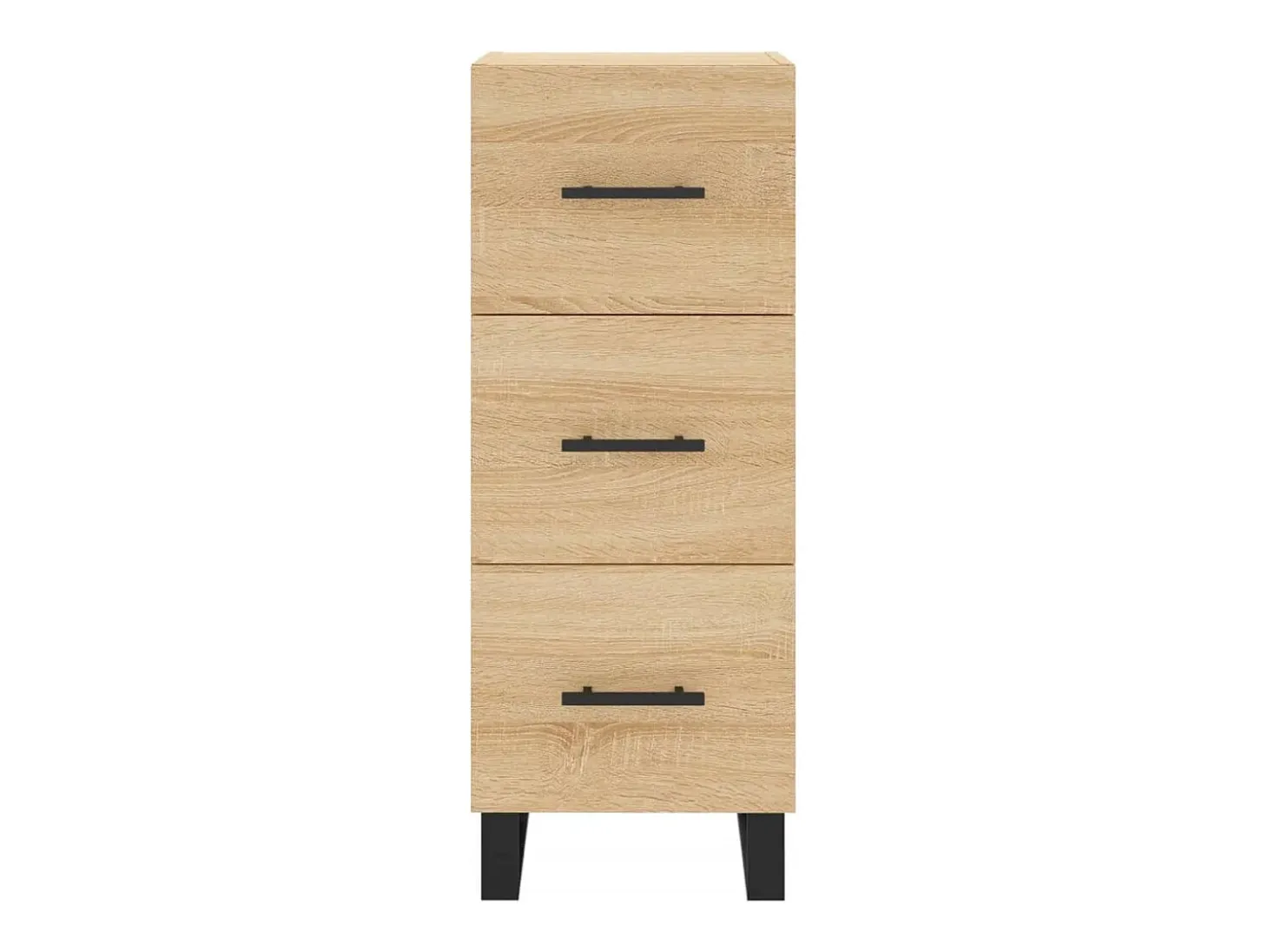 Aparador alto roble Sonoma 34,5x34x180 cm Madera de ingeniería