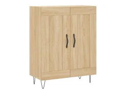 Aparador alto roble Sonoma 69,5x34x180 cm Madera de ingeniería