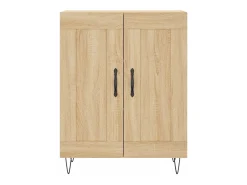 Aparador alto roble Sonoma 69,5x34x180 cm Madera de ingeniería