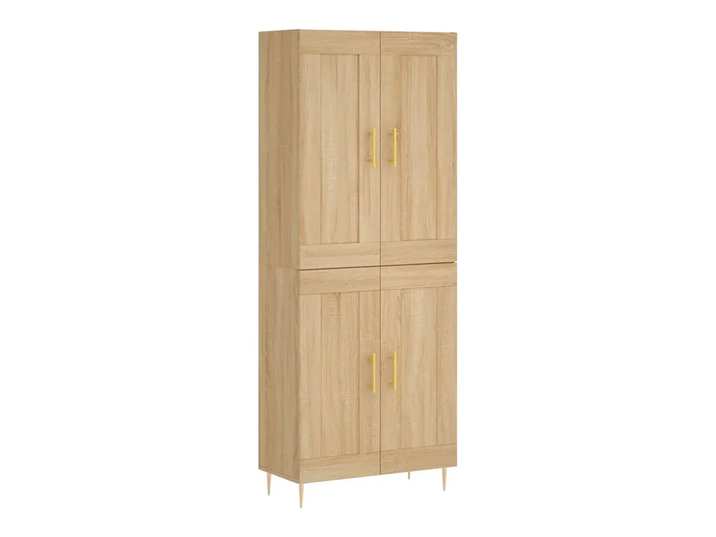 Aparador alto roble Sonoma 69,5x34x180 cm Madera de ingeniería